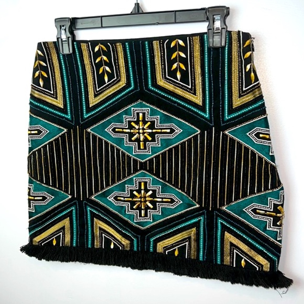 H&M NWT beaded & embroidered mini skirt